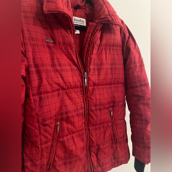 Columbia Women's Red Plaid Down and Feather Filled Jacket - Small - Picture 2 of 5